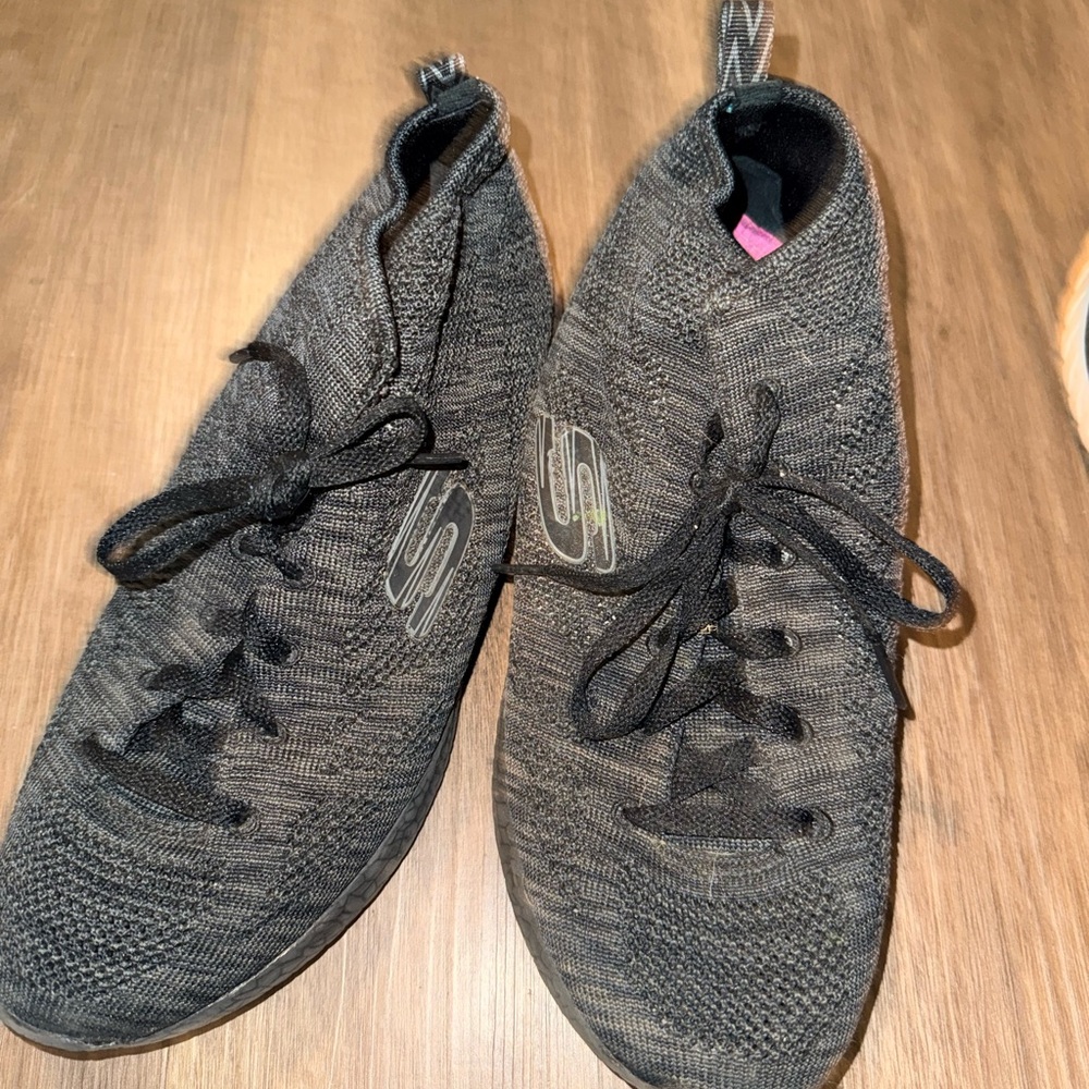 Skechers Men's Charcoal Knit Sneakers